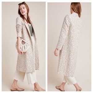 Jacquard Leopard Coat in Neutral Motif